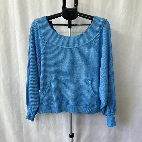 Free People Westend Thermal Long Sleeve Top Sz S - Picture 3 of 10